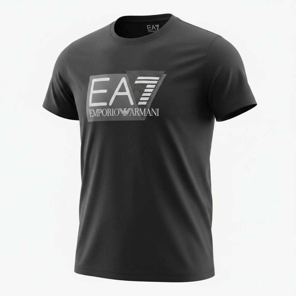 Emporio Armani EA7 Mens Black Graphic Logo T-Shirt 3DPT81 PJM9Z Size M